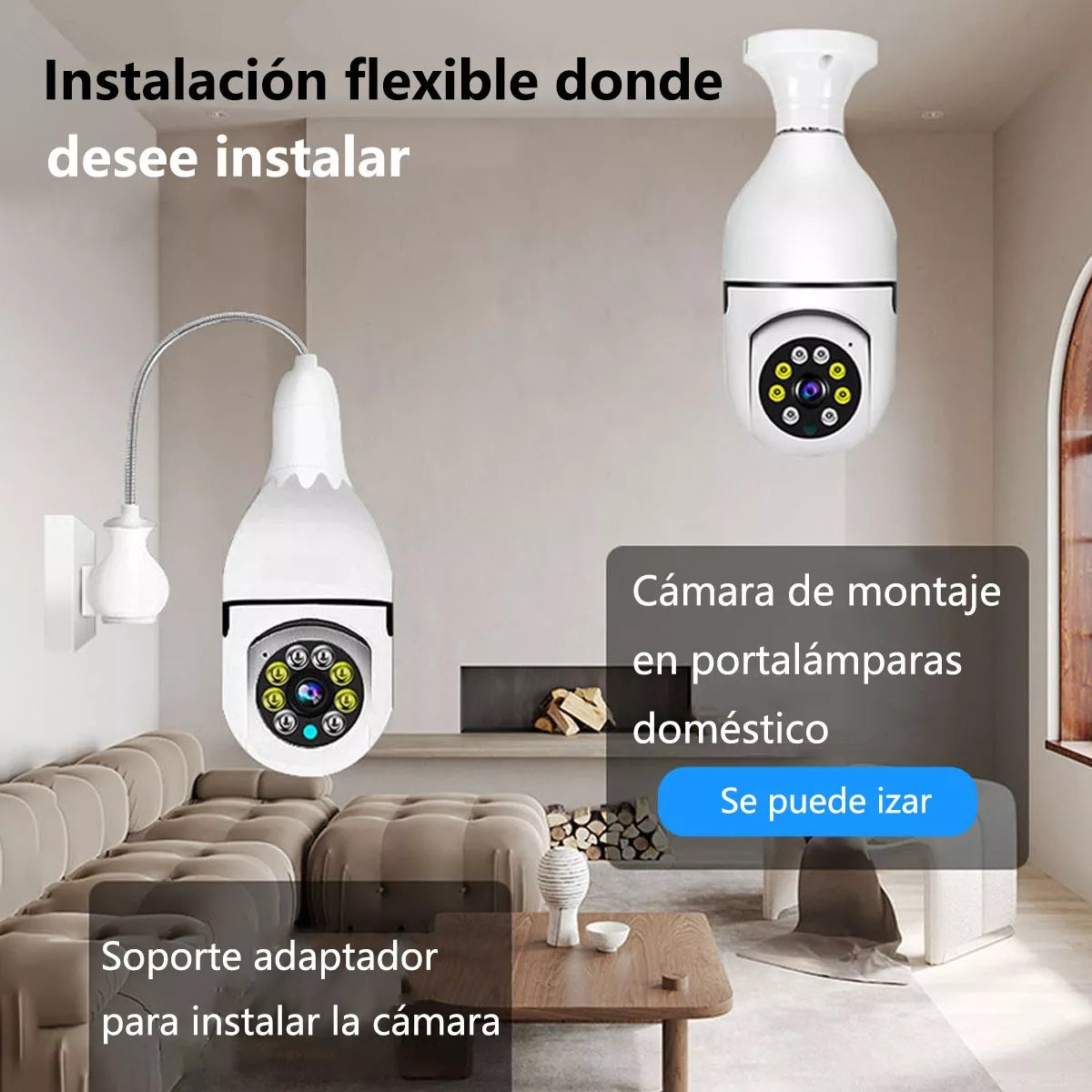 ⭐Cámara de Seguridad Panorámica WIFI facil de instalar