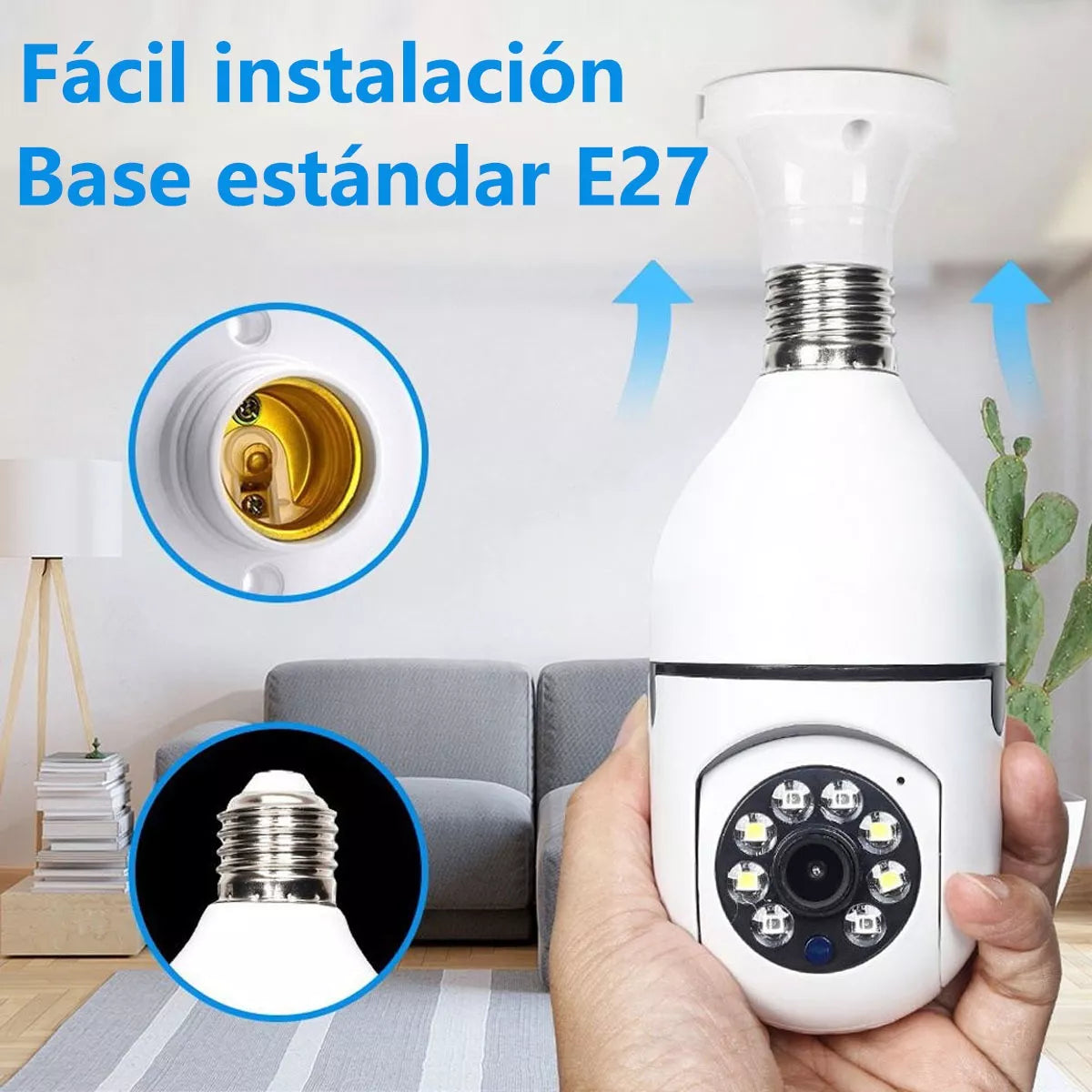 ⭐Cámara de Seguridad Panorámica WIFI facil de instalar