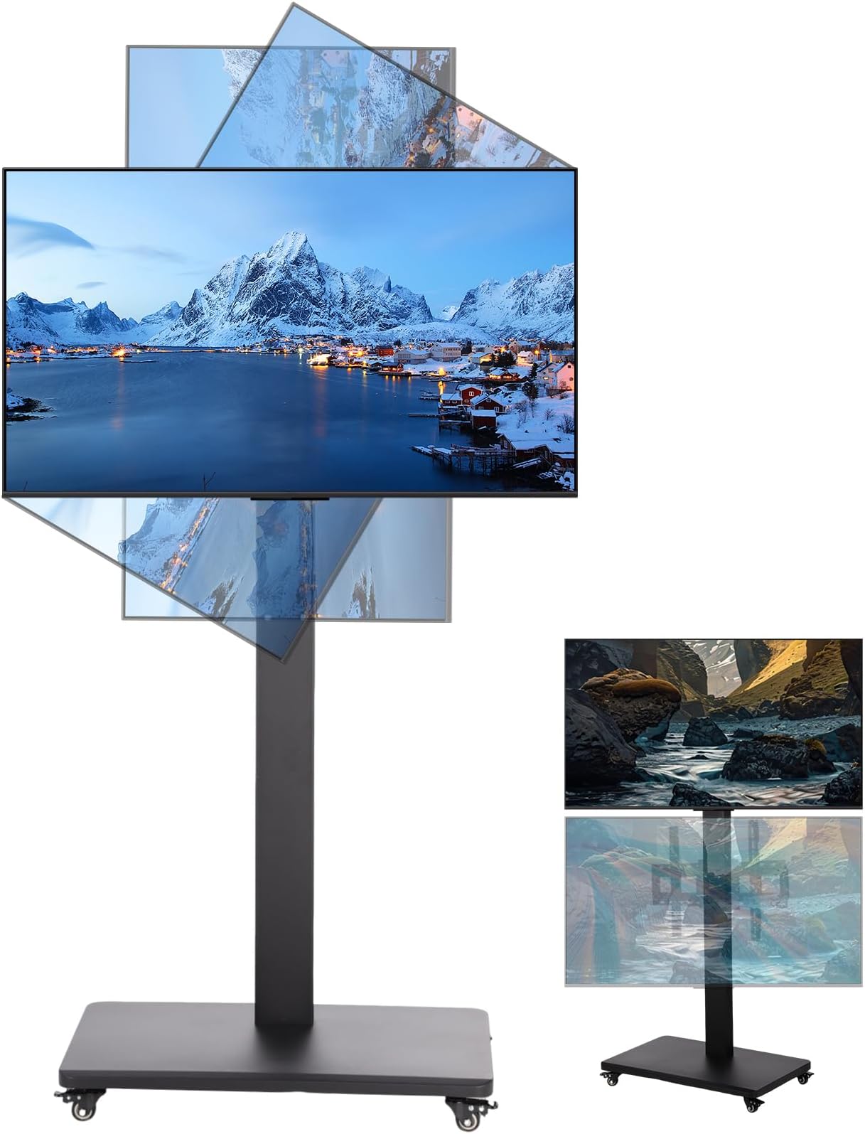 📺 Soporte TV 32" a 75" Smart Base Pedestal – Movilidad y Estilo para tu Espacio 🏠
