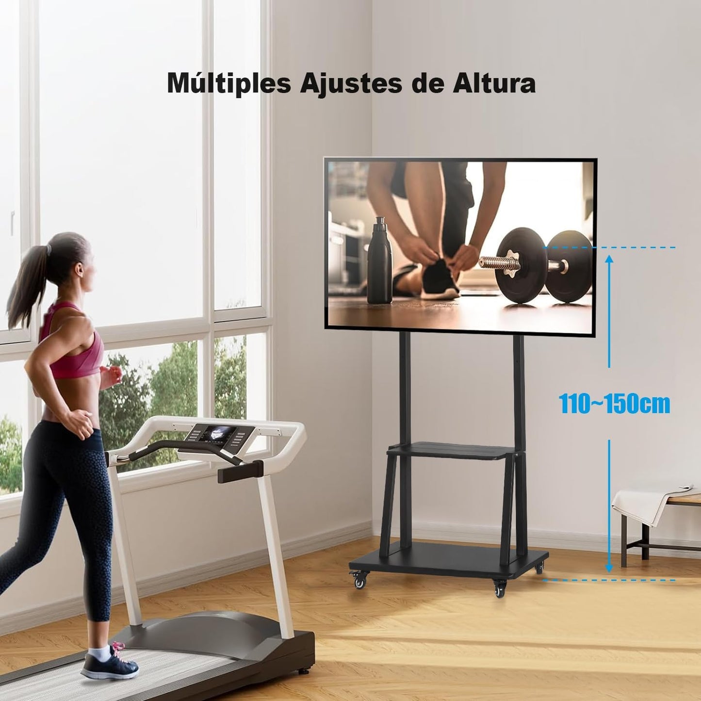 📺 Soporte TV 32" a 75" Smart Base Pedestal – Movilidad y Estilo para tu Espacio 🏠