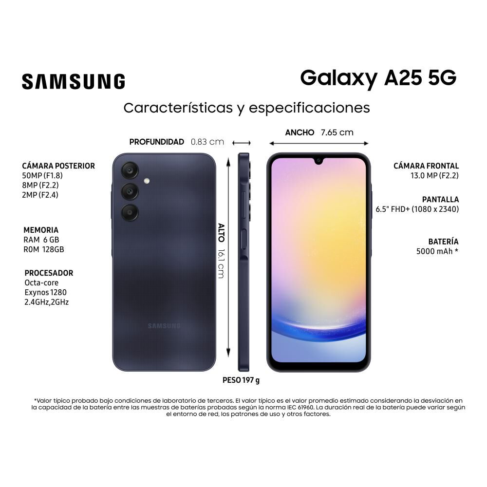 📱 Samsung Galaxy A25 5G (128 GB, Liberado)