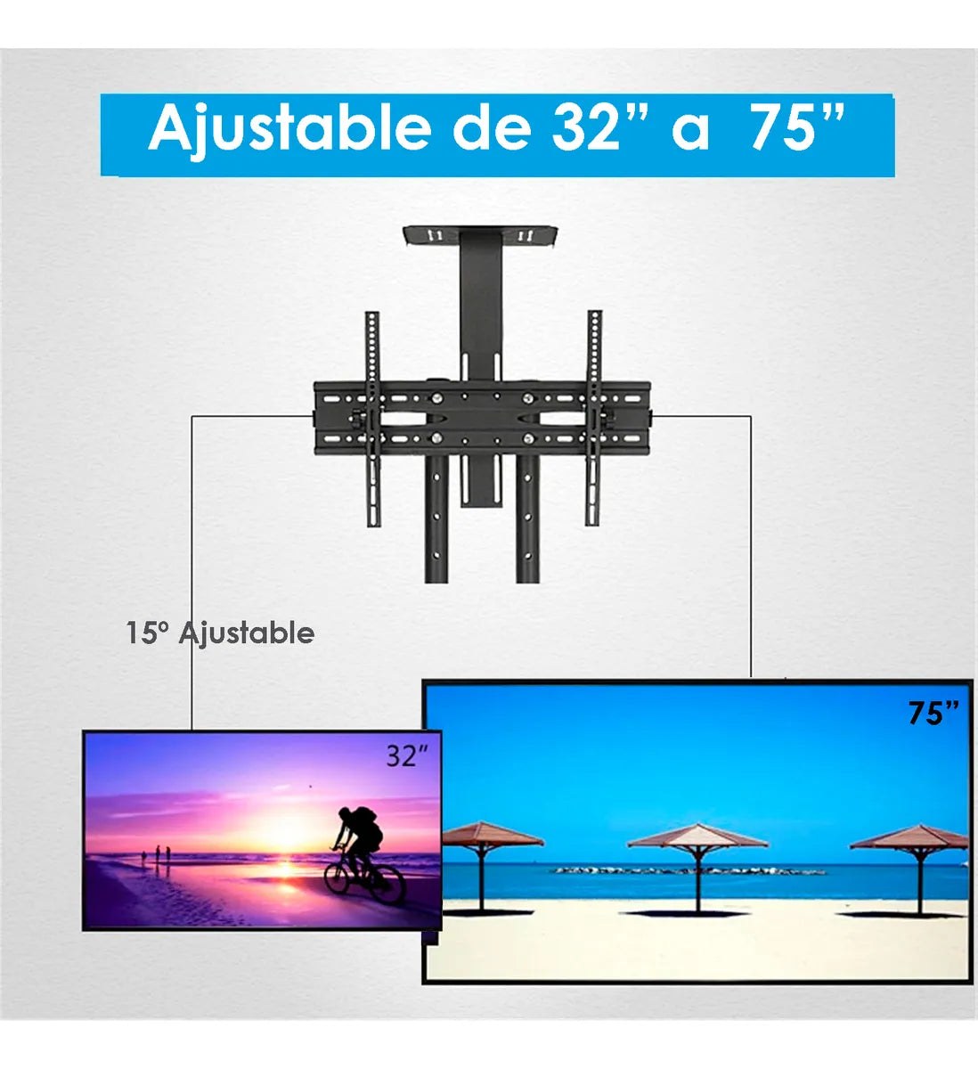 📺 Soporte TV 32" a 75" Smart Base Pedestal – Movilidad y Estilo para tu Espacio 🏠