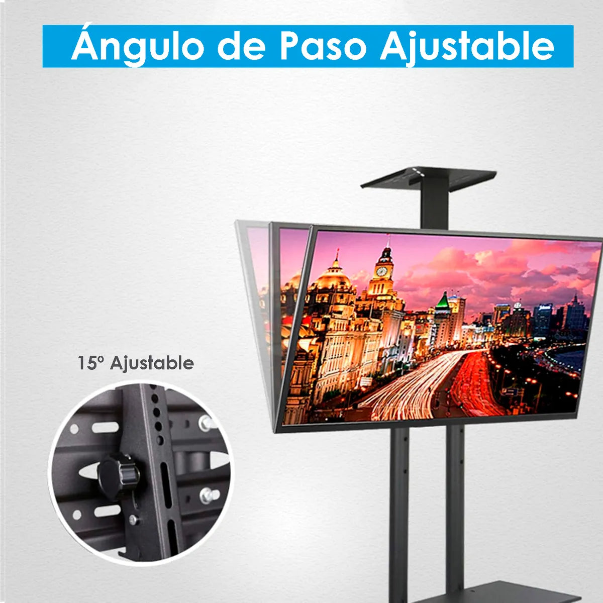 📺 Soporte TV 32" a 75" Smart Base Pedestal – Movilidad y Estilo para tu Espacio 🏠