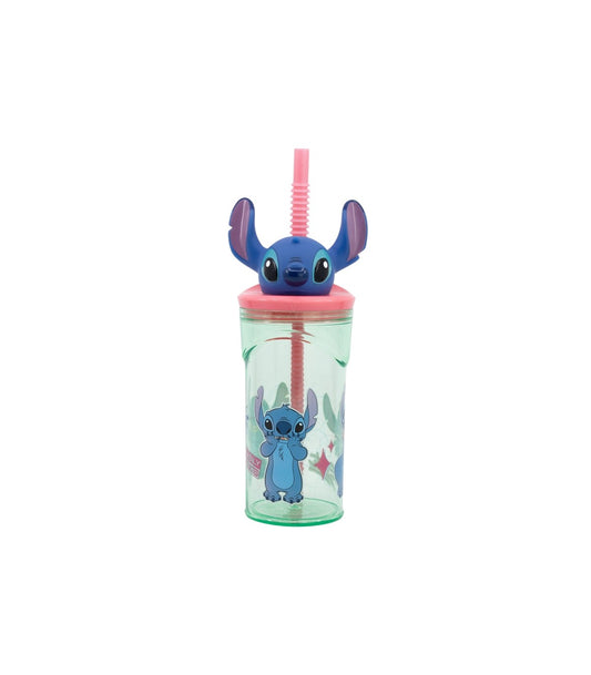 🌟 VASO STITCH 3D CON PAJITA – 360ML 🌟