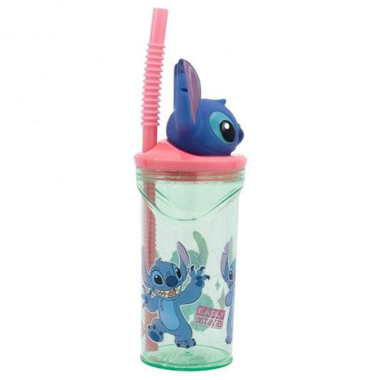🌟 VASO STITCH 3D CON PAJITA – 360ML 🌟
