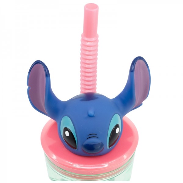 🌟 VASO STITCH 3D CON PAJITA – 360ML 🌟