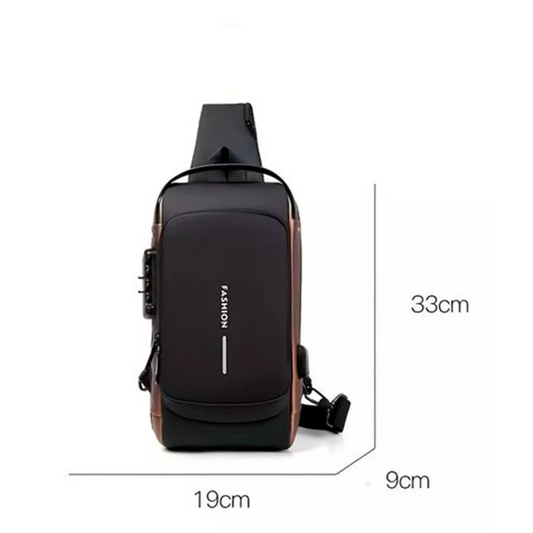 Bolso Bandolera Antirrobo con USB y Clave | Vizium