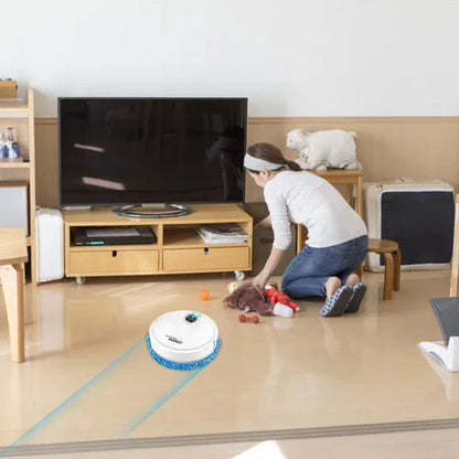 Robot Aspiradora 3 en 1 Inteligente – Aspira, Barre y Friega Automáticamente