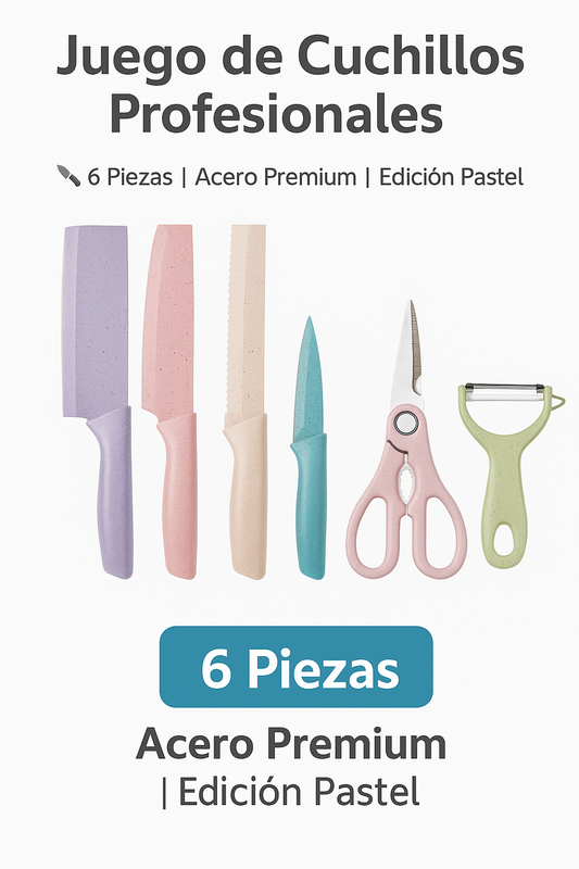 Juego De Cuchillos Profesionales 6 Pieza
