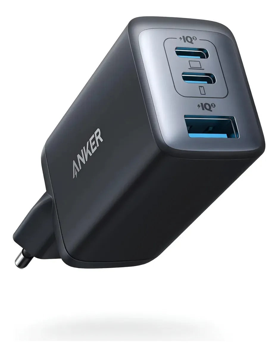 Cargador Anker GaN 65W 3 Puertos USB-C | Carga Rápida