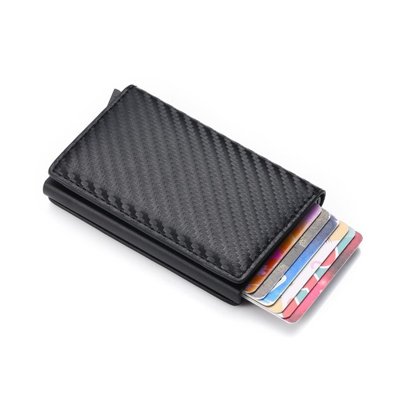 VIZIUM Smart Wallet con tarjetas desplegadas — acceso rápido
