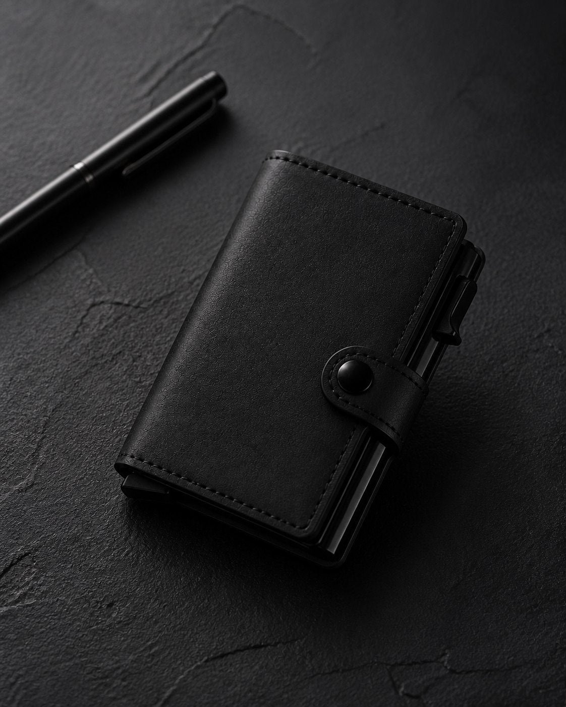 VIZIUM Smart Wallet Negro en uso