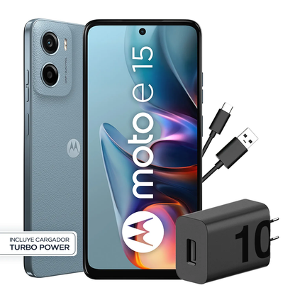 Motorola Moto E15 64GB 2GB RAM Azul – Smartphone Libre con Batería Duradera