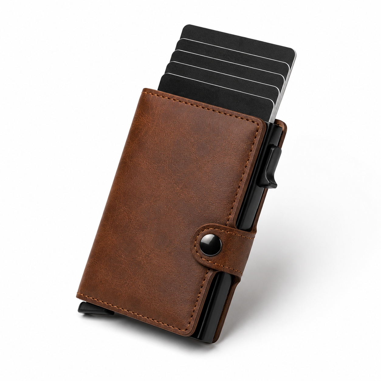 Billetera RFID VIZIUM Smart Wallet — Marrón — acceso rápido a tarjetas